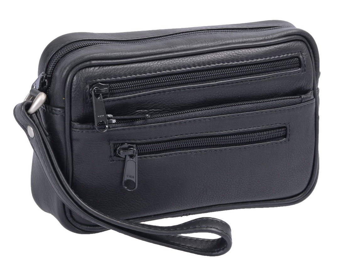 UMTI Leder Handgelenktasche für Männer aus Rindleder (126B) Herrentasche echtes Leder Tasche Bag Neu