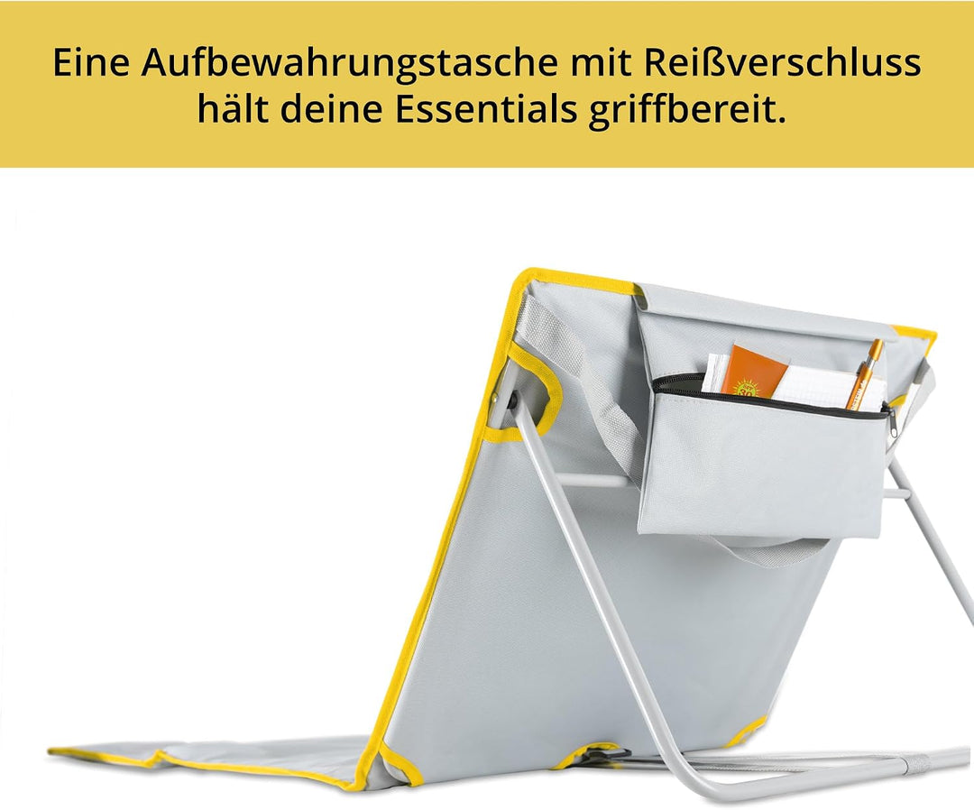 Stagecaptain Shady Layla Strand Set - Strandmuschel mit Erdspiess und Sonnenschirm - Wasserabweisend