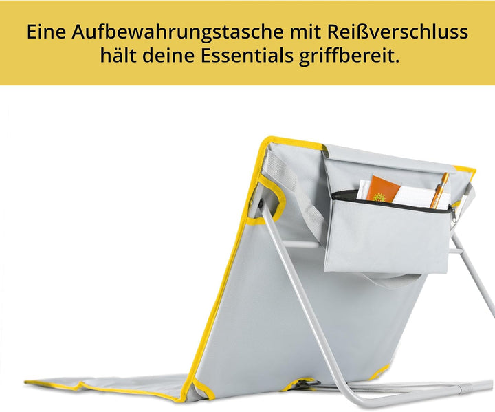 Stagecaptain Shady Layla Strand Set - Strandmuschel mit Erdspiess und Sonnenschirm - Wasserabweisend