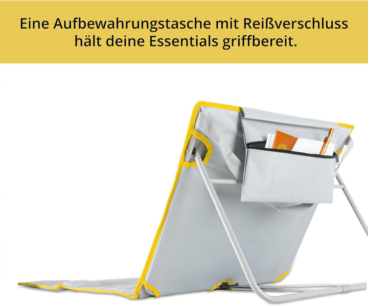 Stagecaptain Beachmatte “Layla” 2X Set - Gepolsterte Strandmatten mit Kopfkissen - Verstellbare Rück