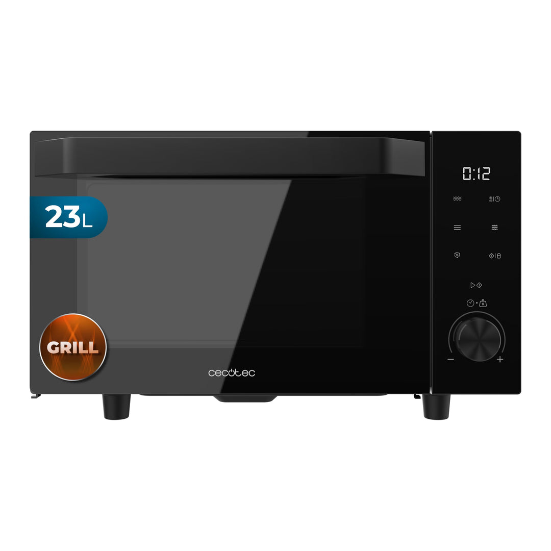 Cecotec Mikrowelle ohne Drehteller Proclean 6140 Door. 23 Liter Fassungsvermögen, 1000W + 800W, Flat