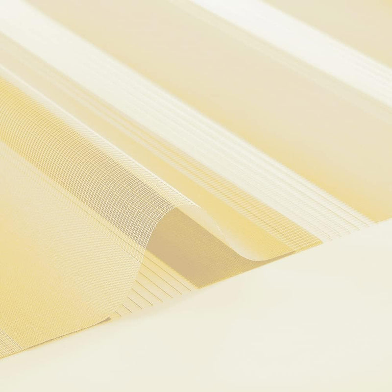 Eurohome Doppelrollo Klemmfix ohne Bohren, Duo Rollo,120cm x 130cm (Stoffbreite 116 cm) Beige Transp