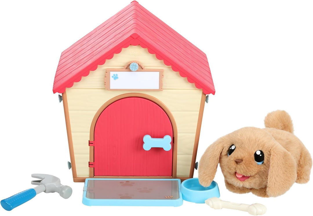 Little Live Pets – My Puppy's Home: interaktiver Hund mit DIY-Hundehütte zum Selbstaufbauen und span