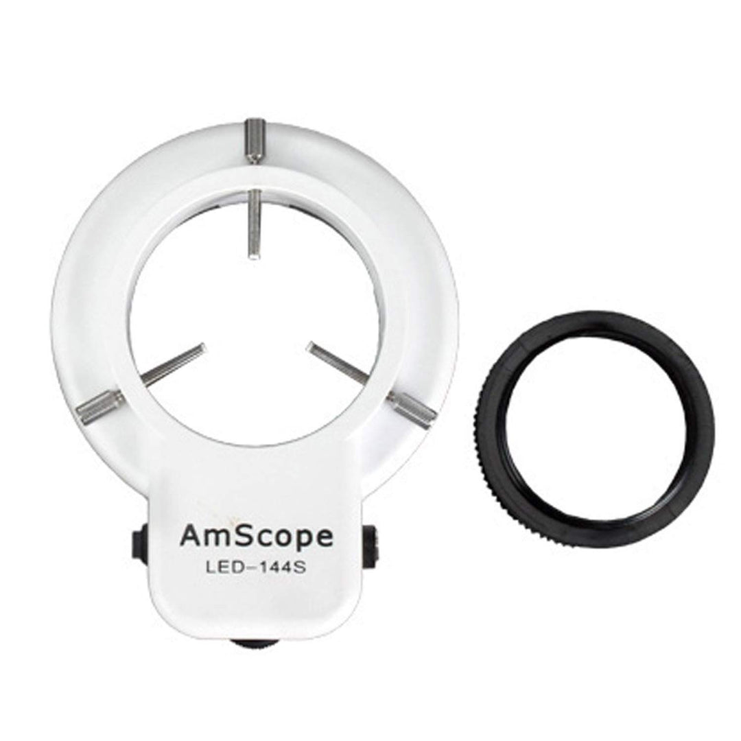 AmScope SM-1TSZZ-144S Inspektion Trinokulares Zoom Stereomikroskop mit 144-LED-Kompaktlicht, 3.5X-18