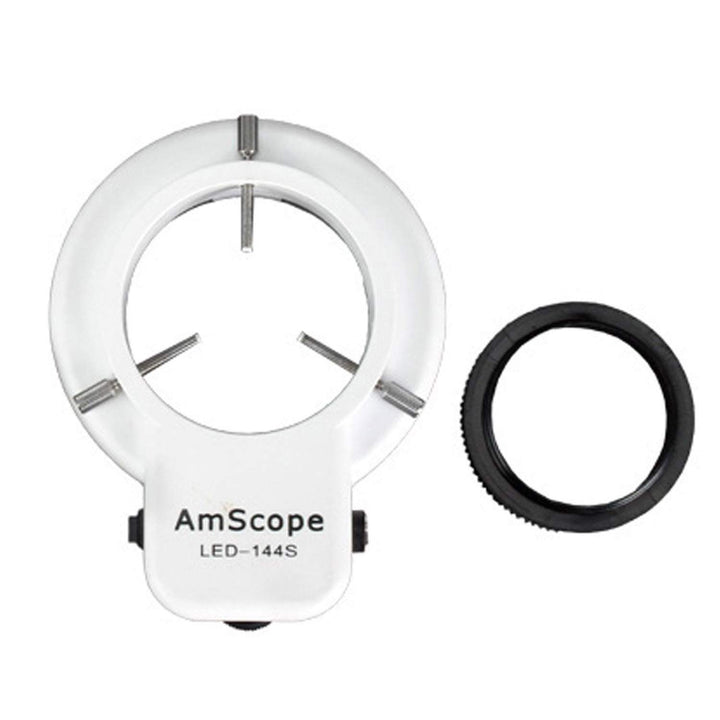 AmScope SM-1TSZZ-144S Inspektion Trinokulares Zoom Stereomikroskop mit 144-LED-Kompaktlicht, 3.5X-18