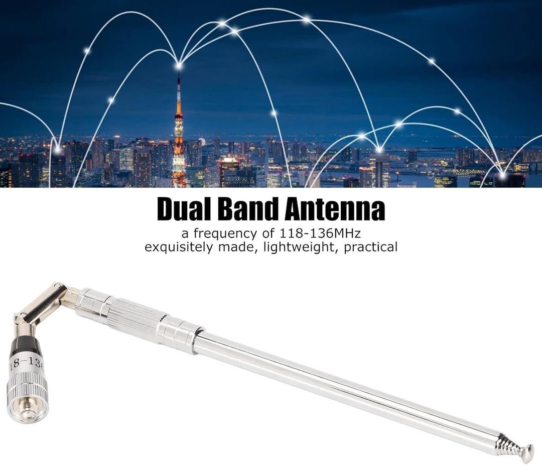 Annadue 118 136 MHz Luftfahrt Frequenzbandantenne SMA Buchse Geeignet für SHX 8800 SHX 8600