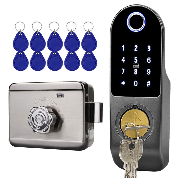 FTSTech Elektronisches Smart Lock Biometrischer Fingerabdruck Türschloss Virtuelles Passwort Wechat