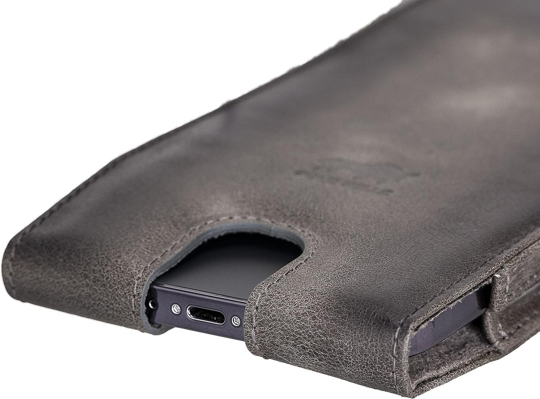 Solo Pelle Lederhülle für das iPhone 14 Plus + 14 Pro Max und alle Geräte bis 6.7 Zoll Case Leder Hü