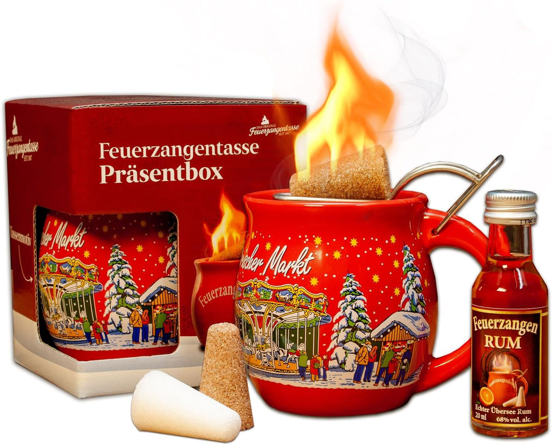 1er-Set, mit Rum, Rot/Historischer Markt - für Feuerzangenbowle Rot / Historischer Markt, Rot / Hist