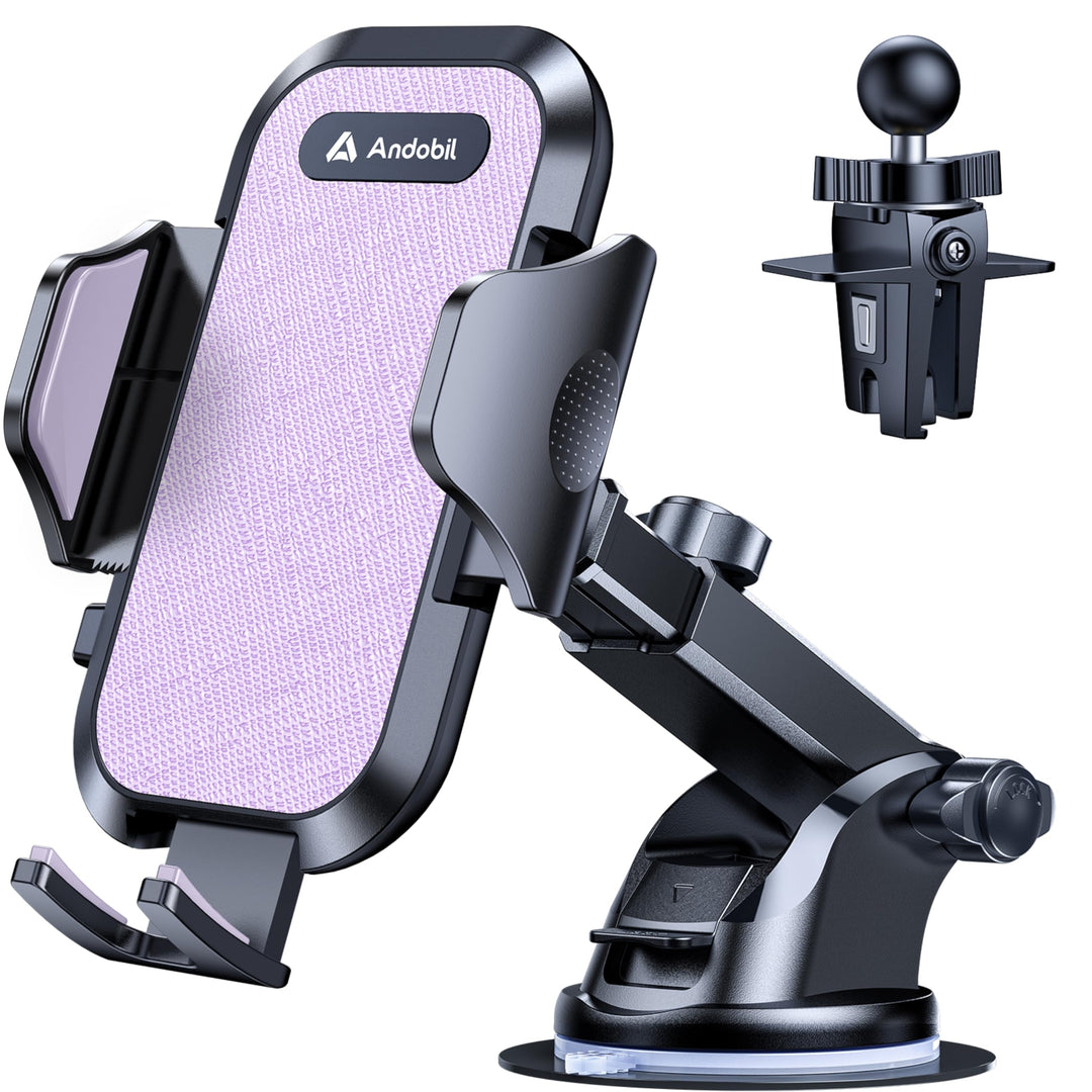 andobil Handyhalterung Auto [2026 Neueste Saugnapf] 3 in 1 Saugnapf & Lüftung Halter Universale KFZ