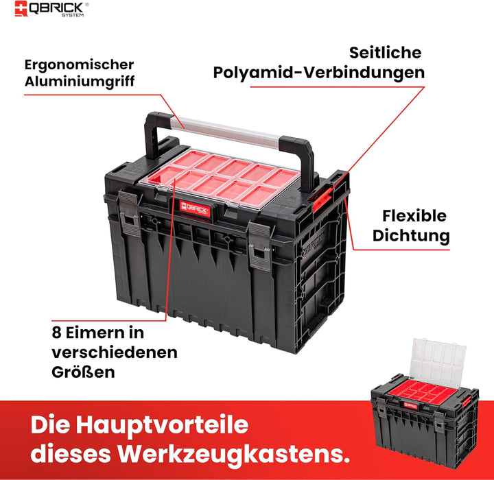 Qbrick System Werkzeugkoffer Werkzeugkasten Leer Werkzeugkiste Box Behälter ONE 450 2.0 Expert Schwa