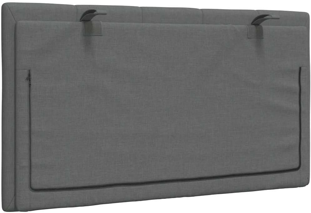 vidaXL Kopfteil-Kissen Hanko Dunkelgrau 90 cm Stoff, Kopfteilkissen, Kopfkissen, Lesekissen, Kopftei