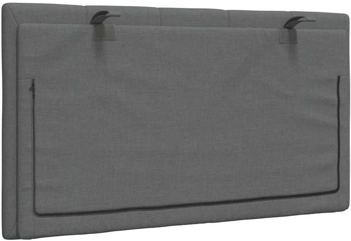 vidaXL Kopfteil-Kissen Hanko Dunkelgrau 90 cm Stoff, Kopfteilkissen, Kopfkissen, Lesekissen, Kopftei