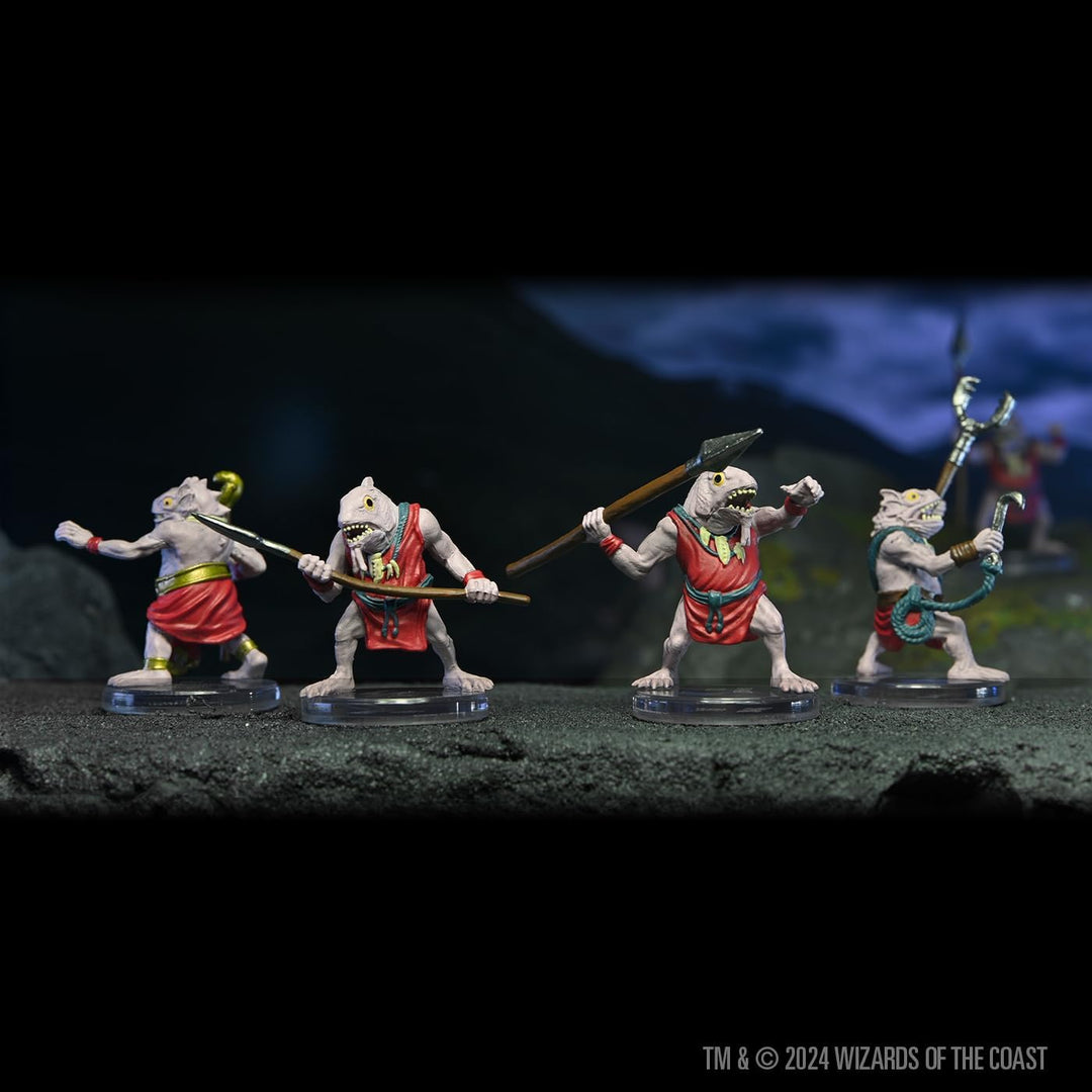 WizKids D&D Icons of The Realms: Kuo-Toa Warband - 5 Stück, Hoch detailliert, pre-printed und bereit