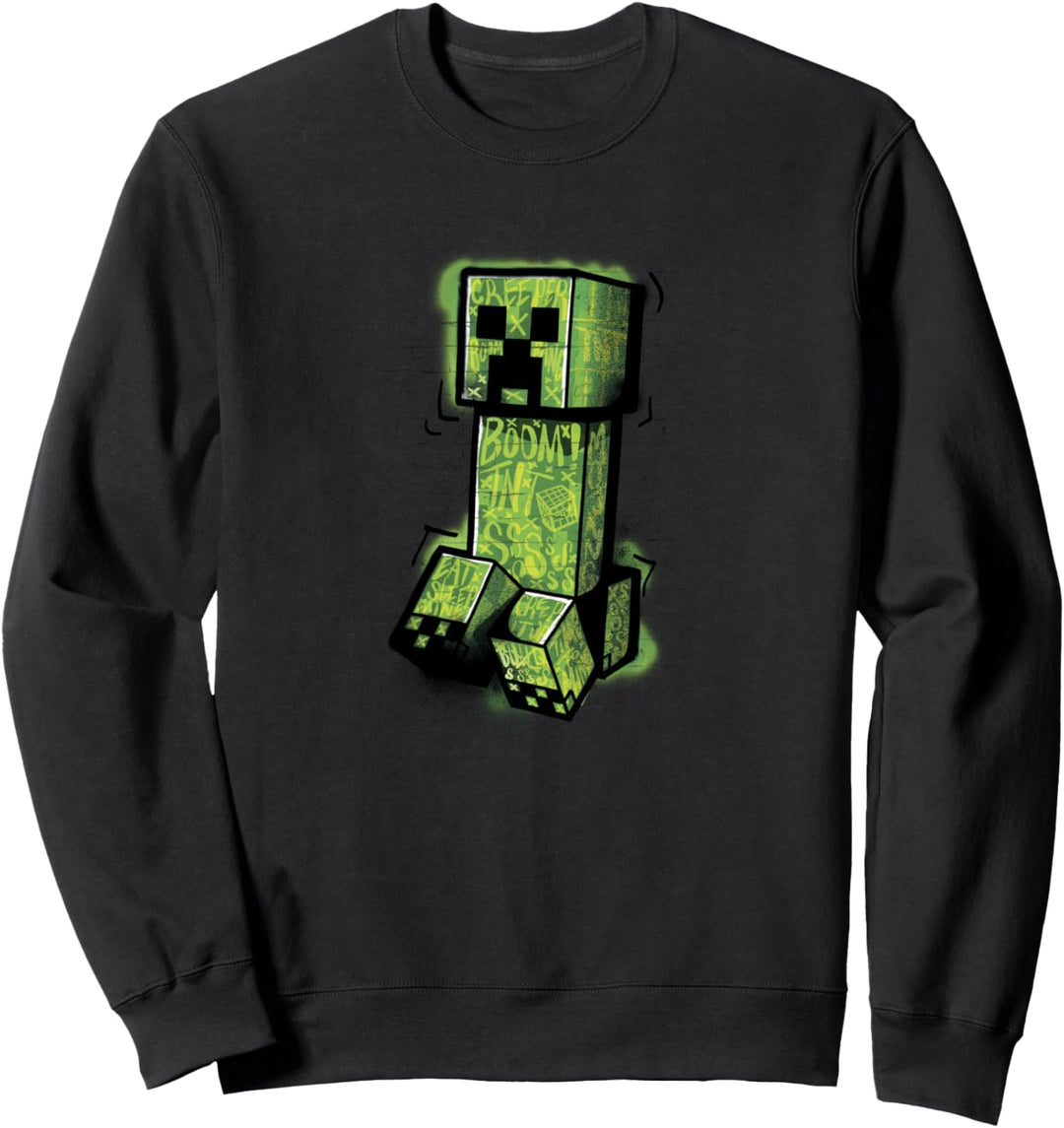Minecraft Creeper Graffiti-Sitz Sweatshirt
