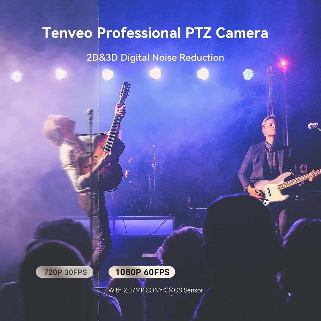 Tenveo PTZ Kamera NDI 30X Optischer Zoom konferenzkamera 1080P 60FPS mit HDMI/SDI/RJ45/USB Ausgang U