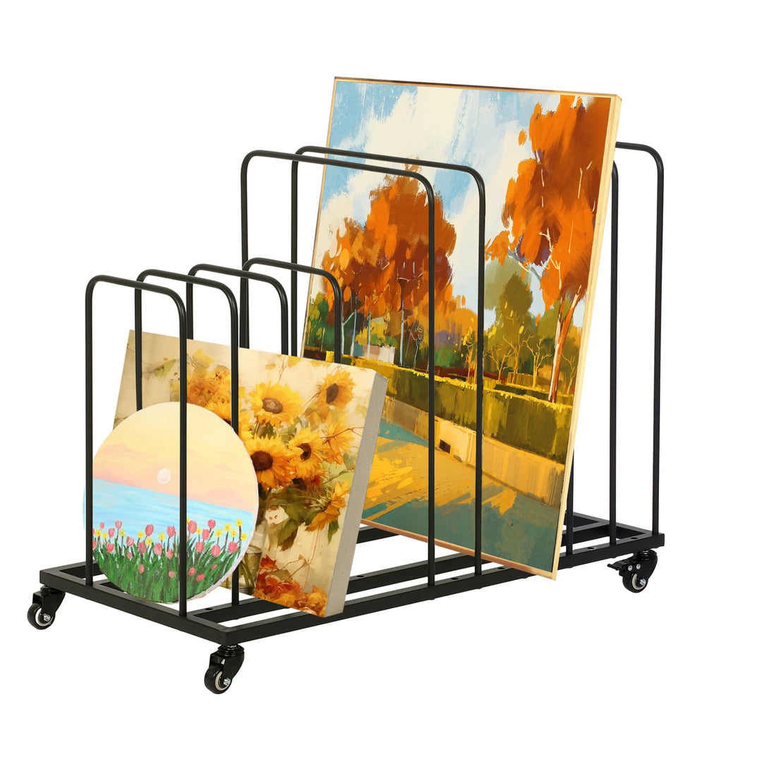 uyoyous Mobile Kunst-Trockengestell 85×69×44cm Trockengestell für Kunst Einstellbares Intervall Kuns