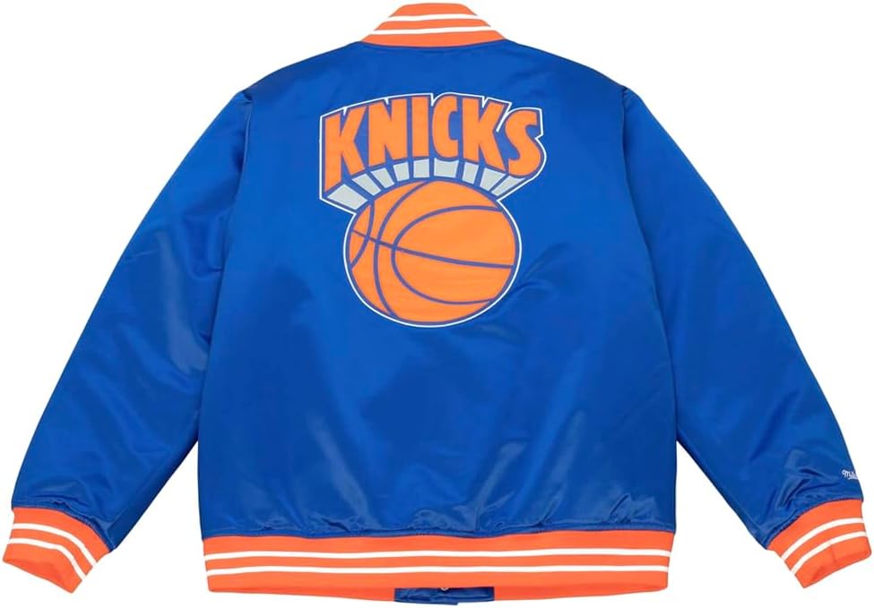Mitchell & Ness NBA Heavyweight Satin Jacket S New York Knicks, Royal, S New York Knicks, Royal