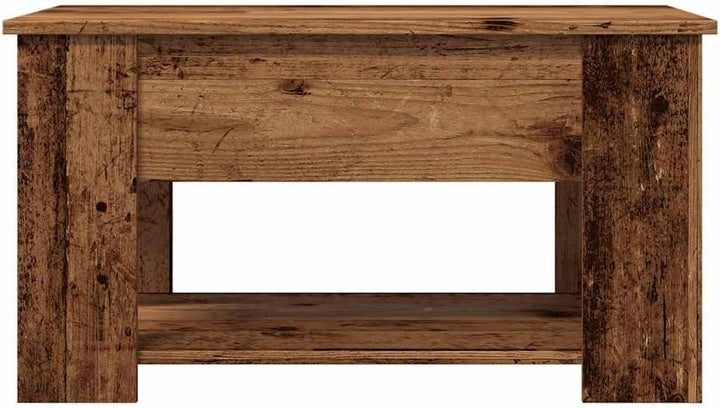 vidaXL Couchtisch Altholz-Optik 79x49x41 cm Holzwerkstoff, Couchtisch höhenverstellbar, Sofatisch, B