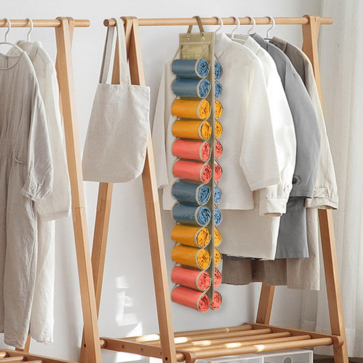 Lirex Leggings Aufbewahrung Hängend, Hängender Yoga Leggings Aufbewahrungs Organizer mit 24 Taschen