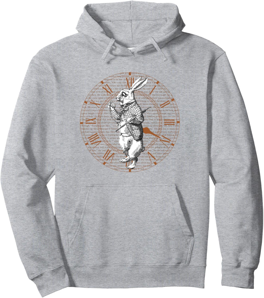 Weisses Kaninchen Vintage Uhr Steampunk T-Shirt Pullover Hoodie