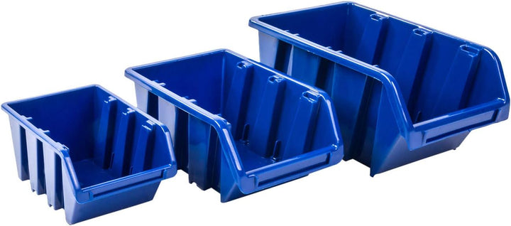 PAFEN Set 20 x Stapelboxen NP4 blau Lagerboxen Sortierboxen