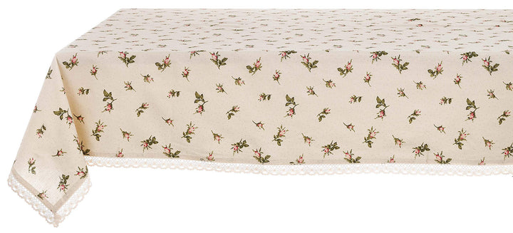 Blanc Mariclo - Bocciolo Tischdecke mit Spitze 150 x 300 cm
