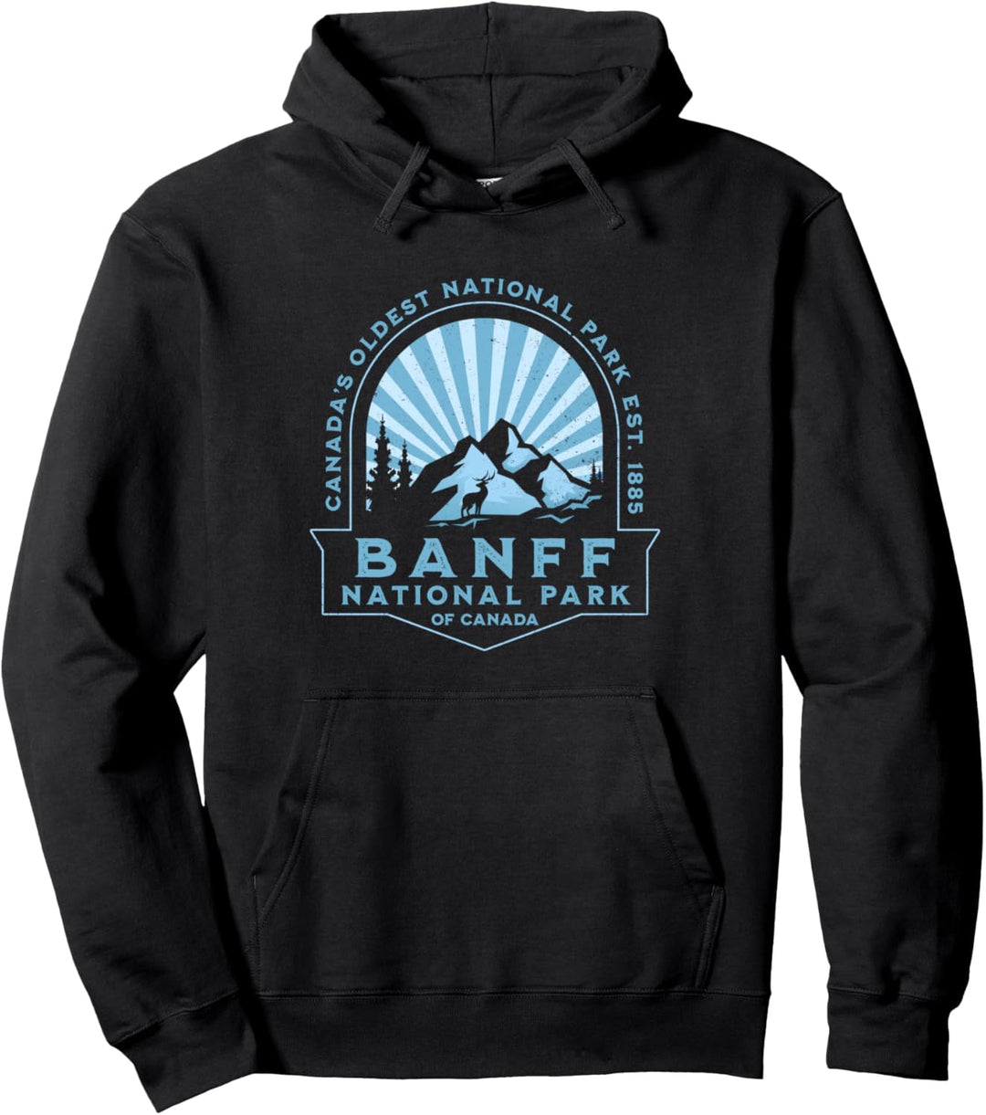 Banff National Park of Canada Retro Vintage Souvenir Gift Pullover Hoodie