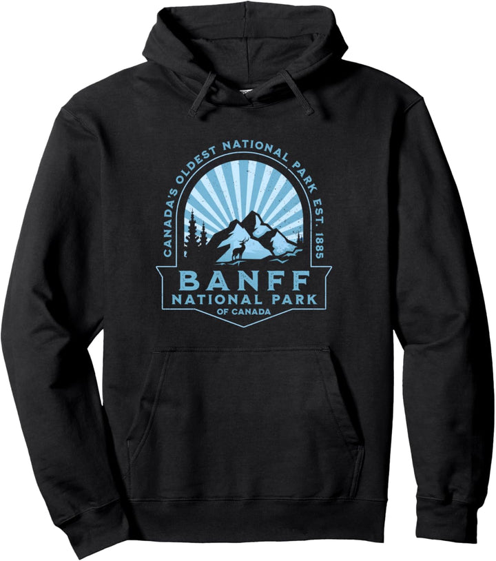 Banff National Park of Canada Retro Vintage Souvenir Gift Pullover Hoodie
