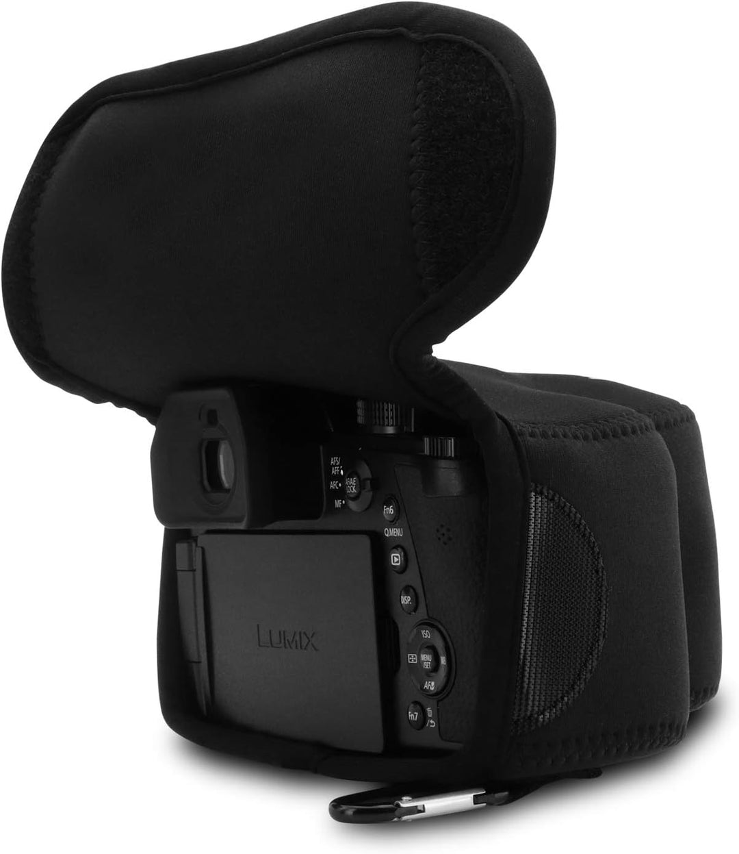 MegaGear MG1687 Kameratasche aus Neopren, für Panasonic Lumix DC-FZ1000 II, Leica V-Lux 5 - Schwarz,