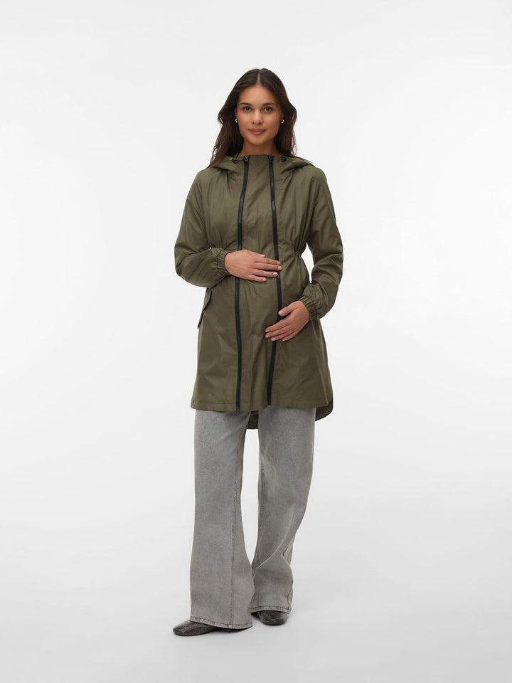 MAMALICIOUS Female Jacke Stehkragen Elastische Bündchen Mantel Kalamata M, Kalamata M