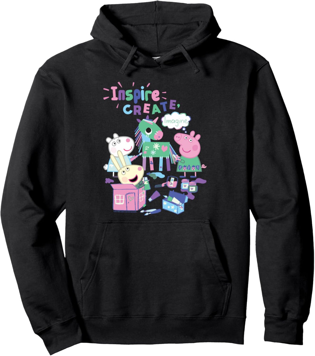 Peppa Wutz Suzy Sheep & Rebecca Rabbit Inspire And Create Pullover Hoodie