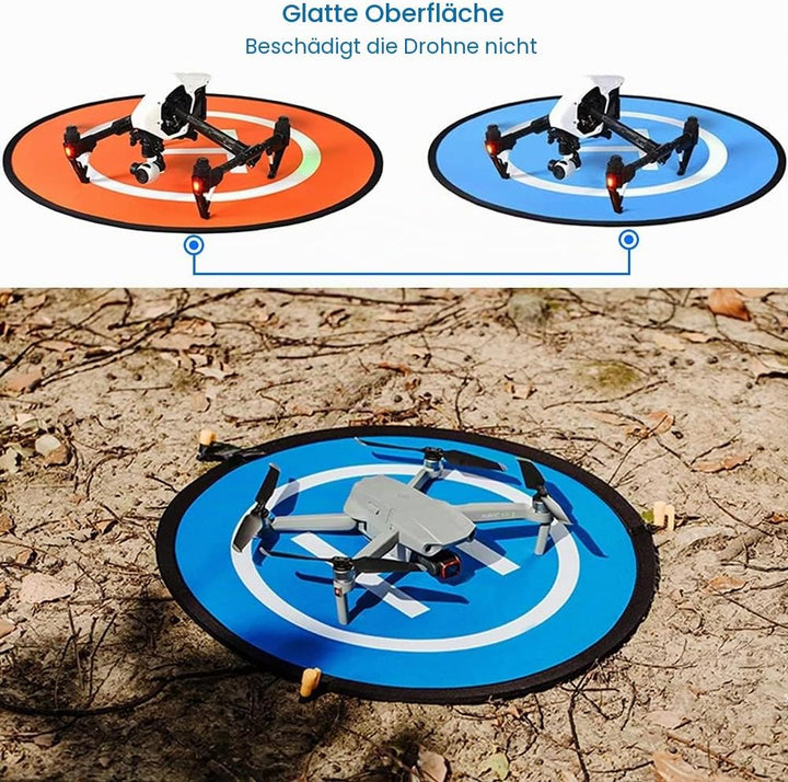 Drohnen Landeplatz 75cm von MMOBIEL – Universal Wasserdichtes Pad Doppelseitig – Schnell Faltbar Dro