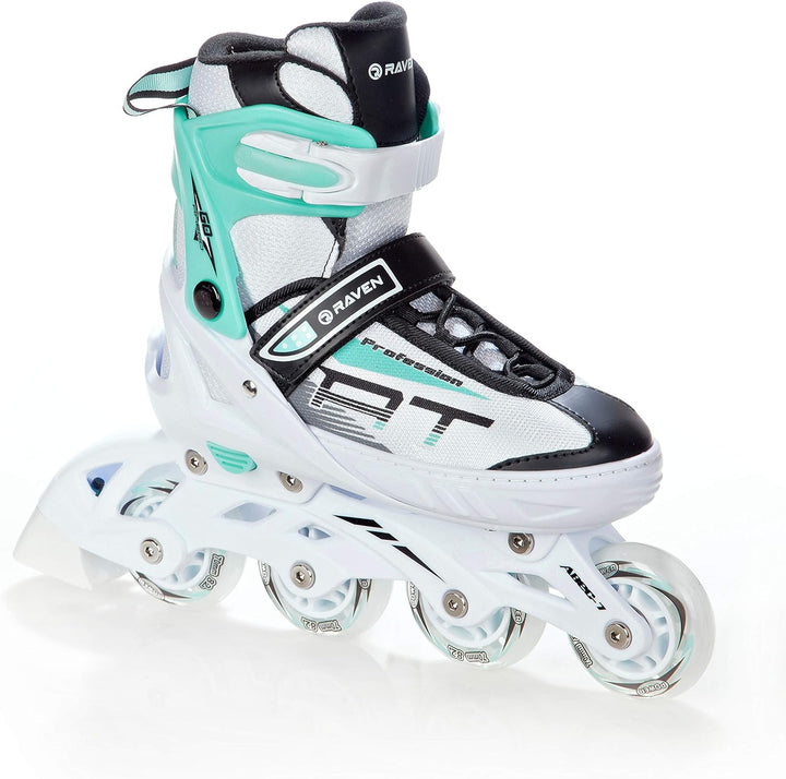 Inline Skates Inliner Raven Profession White/Mint 31-35(20,5cm-23cm), White/Mint 31-35(20,5cm-23cm)