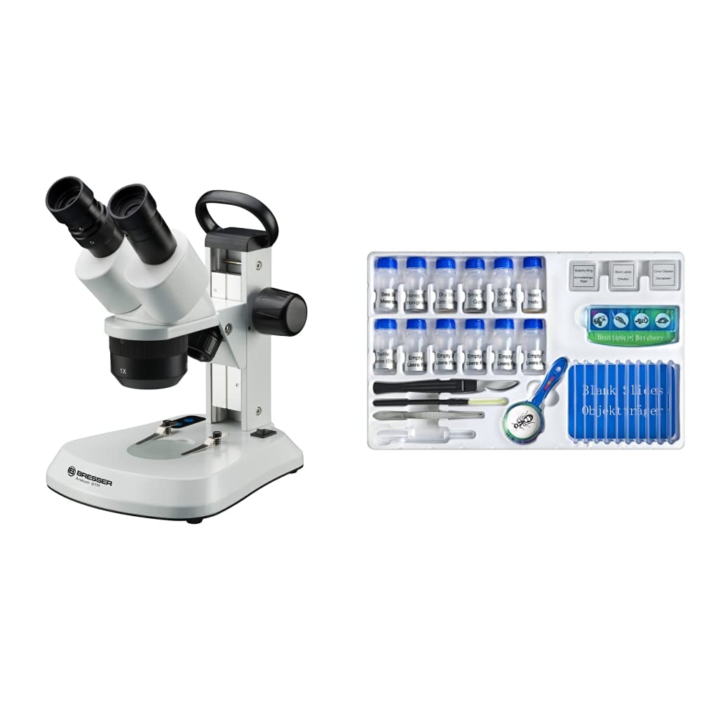 Bresser Mikroskop Analyth STR 10x-40x Stereo Auflicht- und Durchlicht Mikroskop & Junior Experimenti