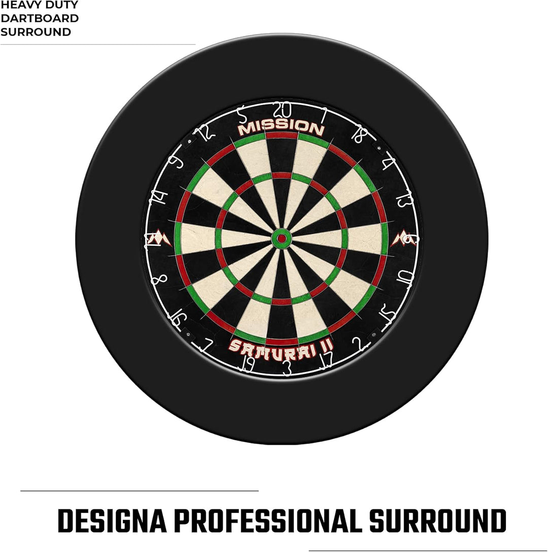 Mission Darts SU083 Samurai II Home Center | Darts und Dartscheibe Komplettpaket inkl. Surround und