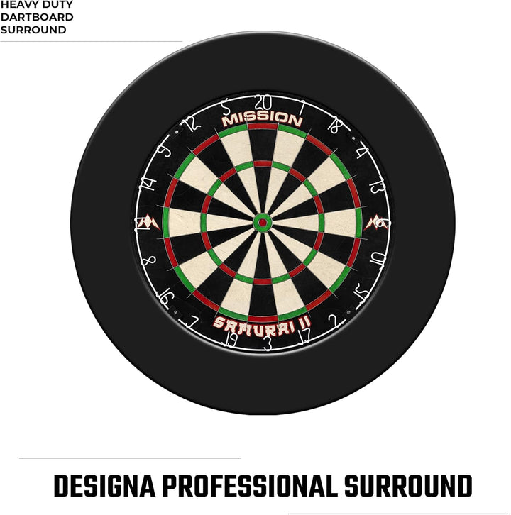 Mission Darts SU083 Samurai II Home Center | Darts und Dartscheibe Komplettpaket inkl. Surround und