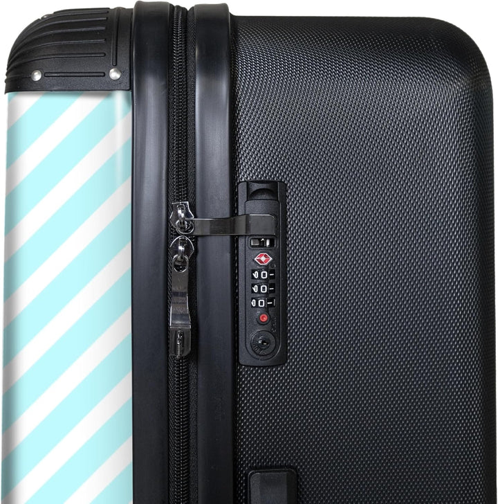 NoBoringSuitcases.com® Koffer XL Gross 77x51.5x28 cm Reisekoffer mit 4 Rollen Leicht Trolley Hartsch