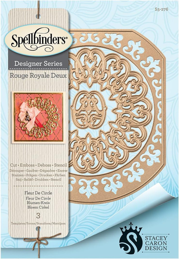 Spellbinders Shapeabilities Stanzform Fleur de Circle, Metall, braun, 22.1 x 13.9 x 0.2 cm 22.1 x 13