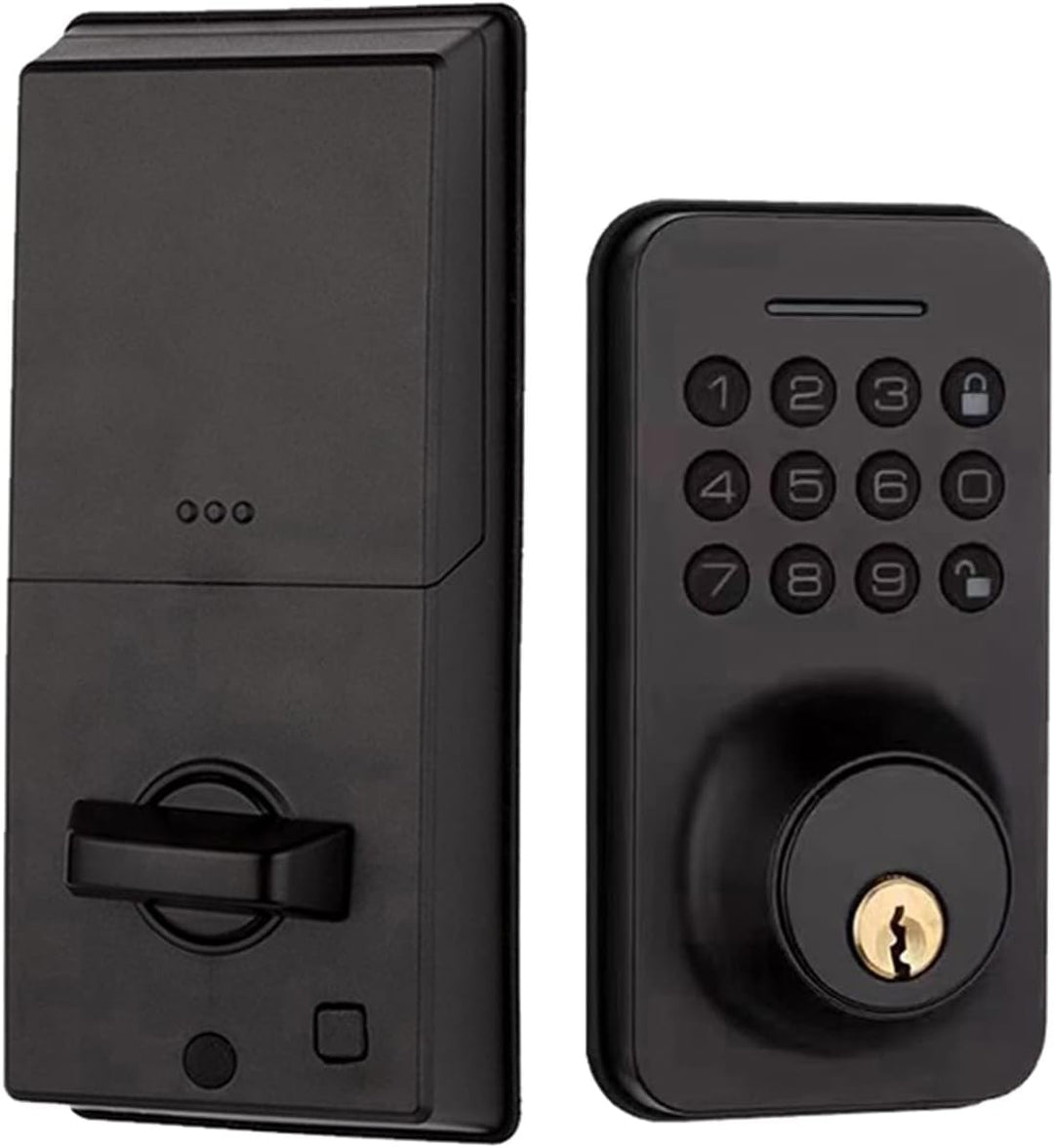 Splenssy Keyless Entry Türschloss mit Tastatur, Smart Deadbolt Lock mit 2 Schlüsseln, Passwort/Mecha