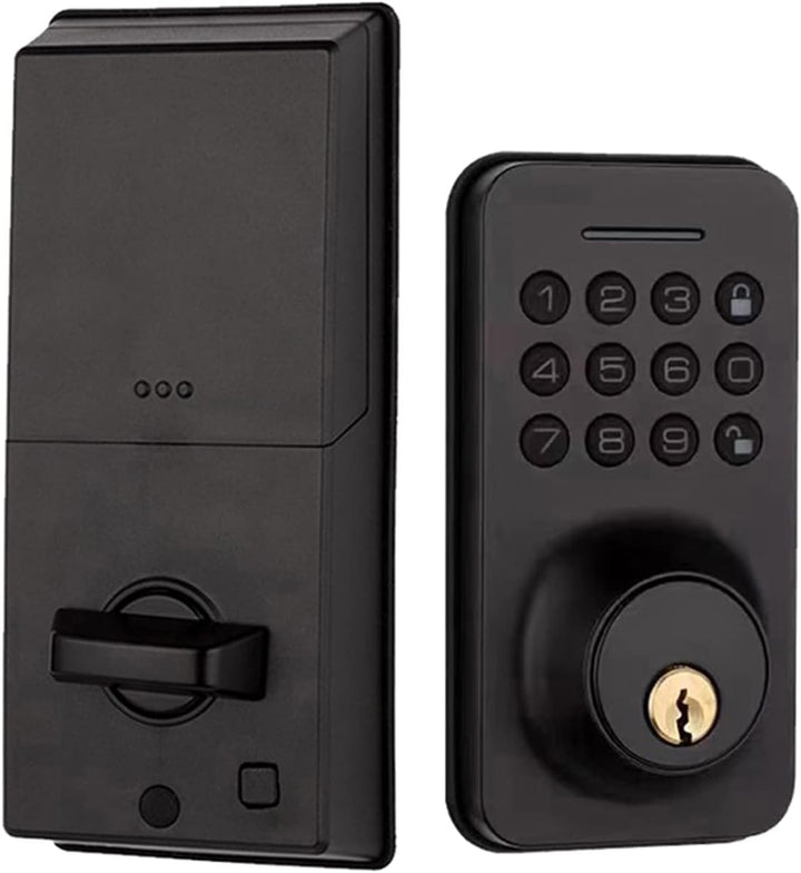 Splenssy Keyless Entry Türschloss mit Tastatur, Smart Deadbolt Lock mit 2 Schlüsseln, Passwort/Mecha