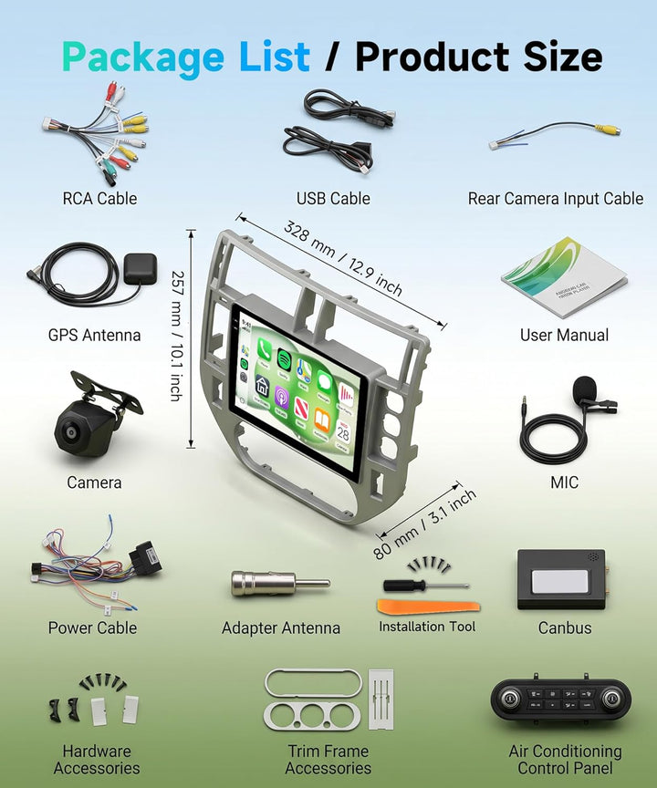 Rimoody 4G+128G Android Autoradio für Ford Kuga 2008-2012 mit Klimaanlage-Bedienpanel Wireless Carpl