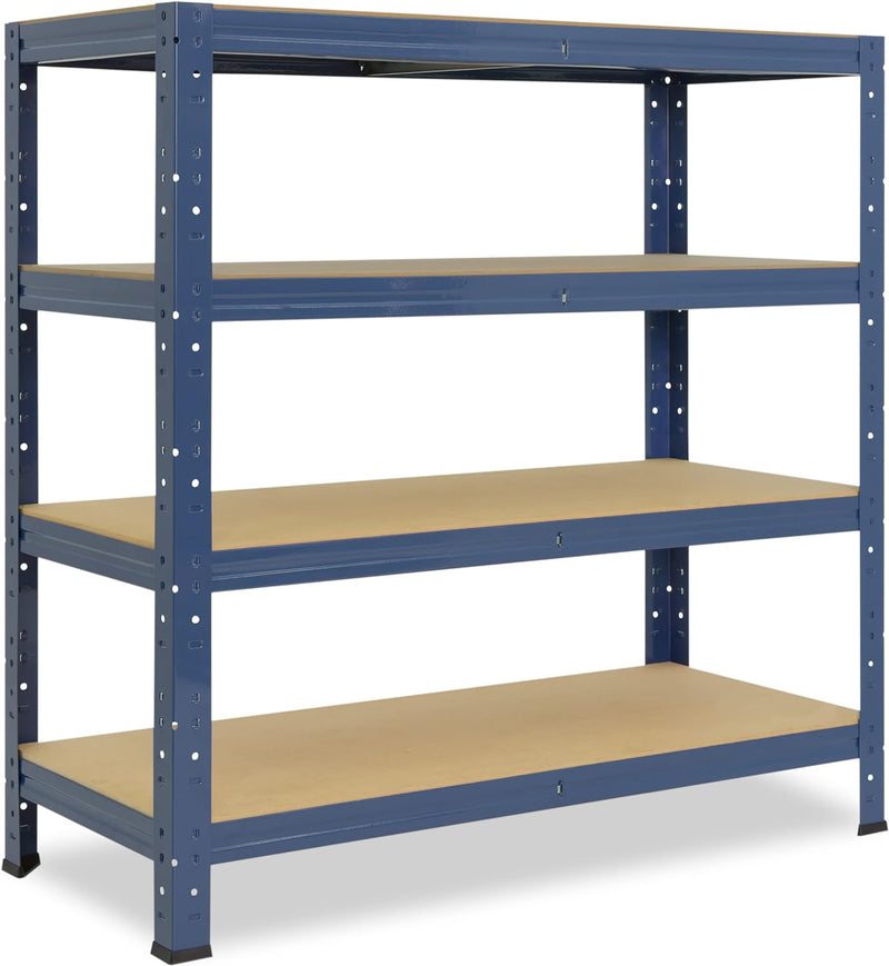 shelfplaza® 100x45x60cm Home Schwerlastregal blau/Metallregal mit 4 Böden/Kellerregal Metall, Garage