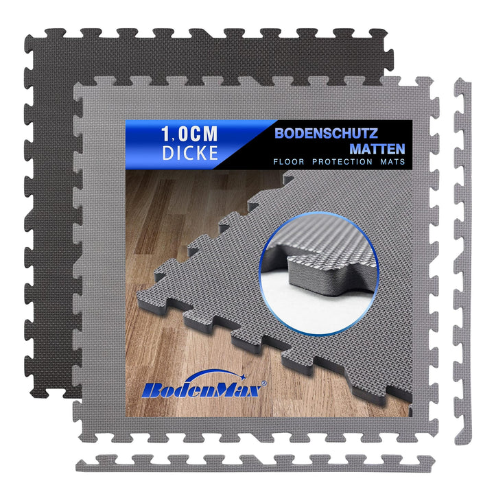 BodenMax Bodenschutzmatte Sportmatte Puzzlematte Fitnessmatte rutschfest Bodenschutz Pool Unterlegma