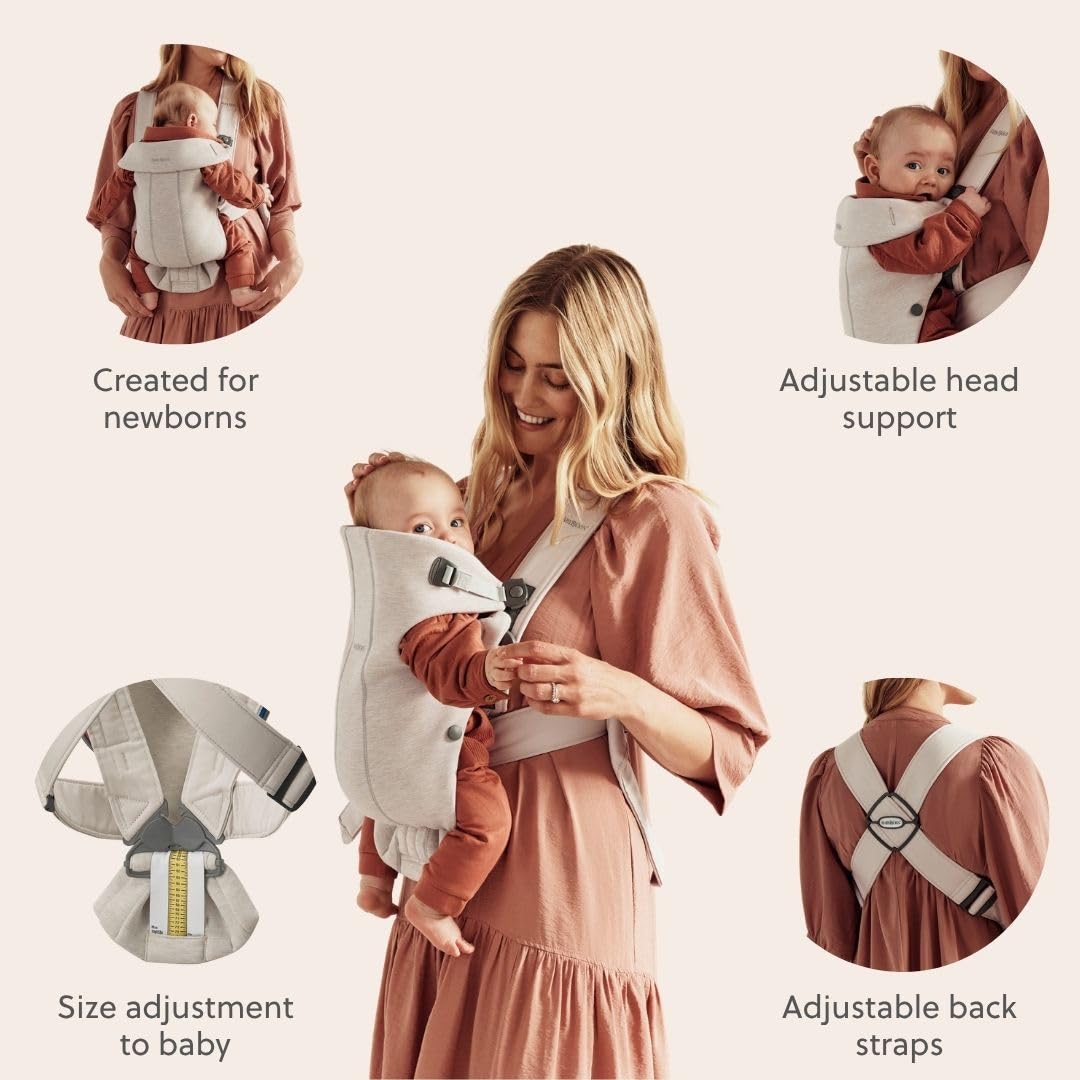 BabyBjörn Babytrage Mini, 3D-Jersey, Hellbeige 3D-Jersey Hellbeige, 3D-Jersey Hellbeige