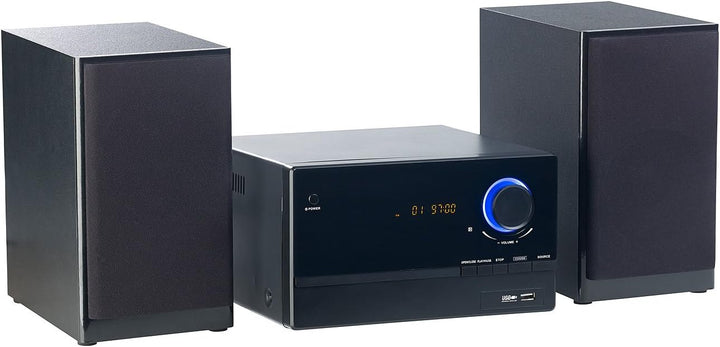 auvisio Mini Stereoanlage: Micro-Stereoanlage, CD-Player, Radio, MP3-Player, Bluetooth, 60 Watt (Min