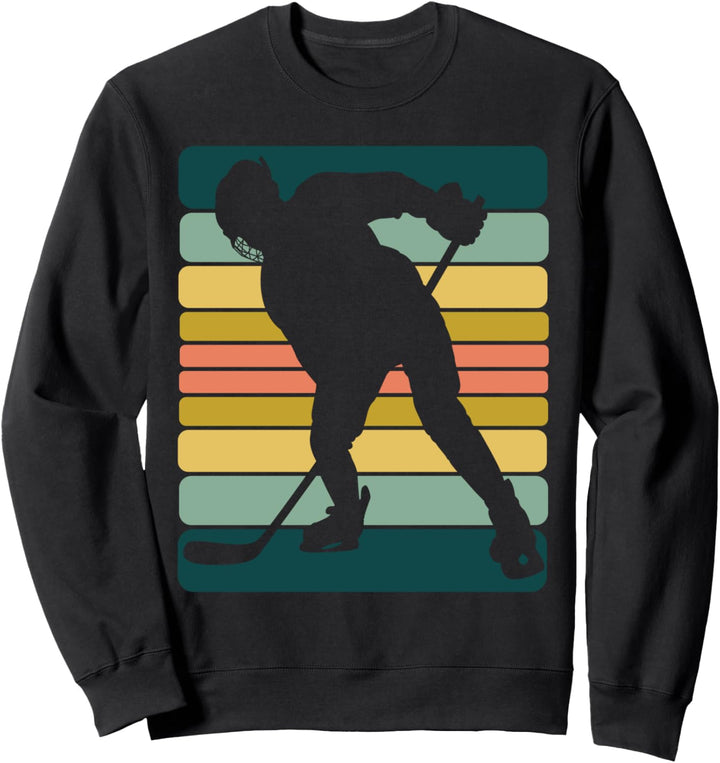 Ice Hockey Player Retro Pop Art Sweatshirt