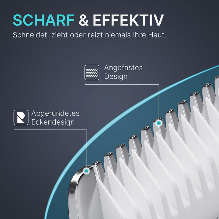 PRITECH Körperhaartrimmer – wasserdichter Intimhaartrimmer für Männer | Elektrorasierer mit Keramikk