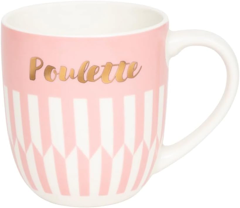 Draeger Paris - Geschenk-Becher - "POULETTE", Pastell, 8 cm de diamètre et 9,3 cm de hauteur