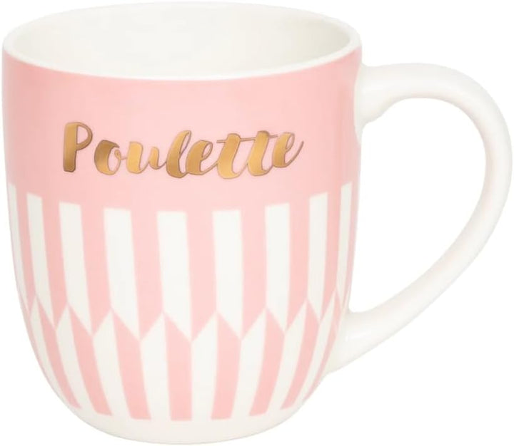 Draeger Paris - Geschenk-Becher - "POULETTE", Pastell, 8 cm de diamètre et 9,3 cm de hauteur